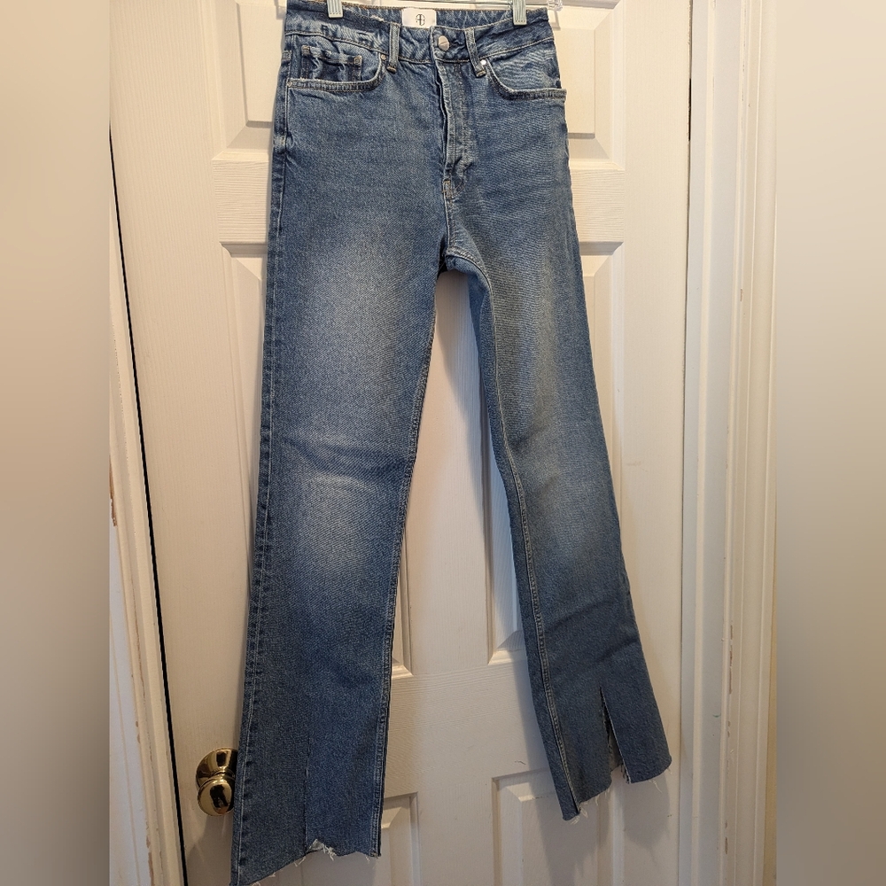 Anine Bing Roxanne Button Fly Split Hem Denim Blue Jeans Size 26 *GUC - Picture 2 of 13